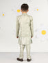 Boy's' Mint Green Jodhpuri, Kurta And Pyjama Set